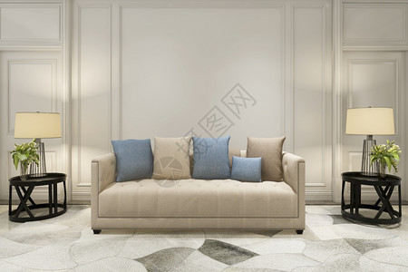 室内的灯装饰风格3d以沙发经典风格在客厅装饰木板图片