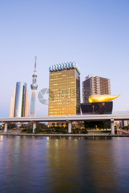 城市日本东京光天线运河城市景观图片