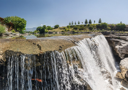 户外假期旅行黑山Cievna河的Niagara瀑布全景黑山尼亚加拉瀑布图片