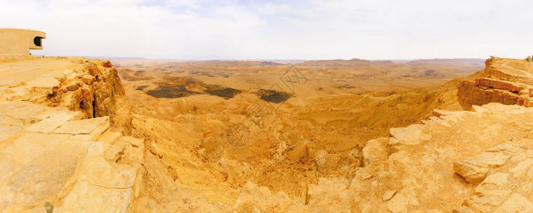 地质学风景优美球以色列RamonCrater公园的全景图片