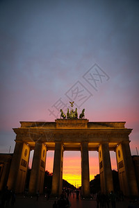 首都德国柏林勃兰登堡门巴黎广场结构体传统的图片