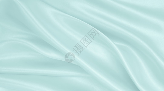 布料平滑优雅的蓝色丝绸或席边奢华布质料可用作抽象背景本色设计光滑的白色图片