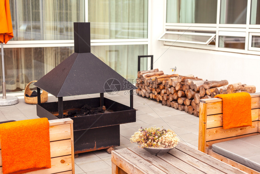 环境的庭院室内外餐馆露台用扫描型木家具装有制符合生态友好的真人设计甲板图片