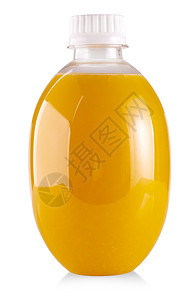 饮料柑橘孤立在白色背景上的橙汁塑料瓶素食主义者图片