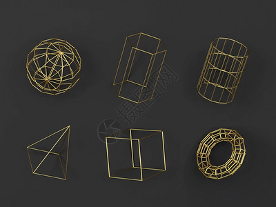 最小设计3d插图Minimaldesign3d形象的式结构体图片