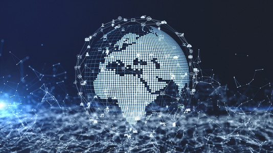 黑客纳萨提供的技术网络数据连接字网络和安全概念地球要素技术网络数据连接字网络和安全密码的图片