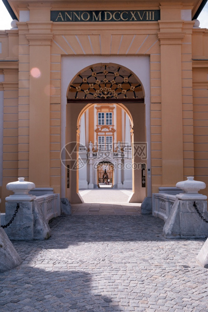 多瑙河户外StiftMelk本笃会修道院世界遗产奥地利修道院美丽的景色历史名胜美丽的Stift本笃会修道院美丽的景色历史名胜巴洛图片