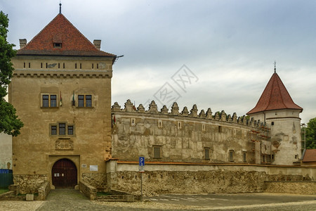 户外斯洛伐克Kezmarokby日古城堡景象斯洛伐克Kezmarokby镇建造图片