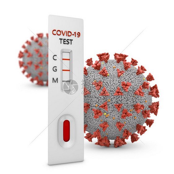 快速检测白底3d成型的抗体和冠状分子的快速测试微生物学抗素插图图片