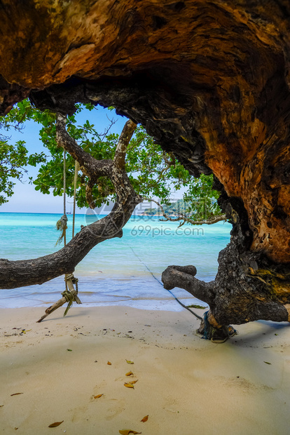 泰国素林岛海热带屿和海滩亚洲明亮的图片