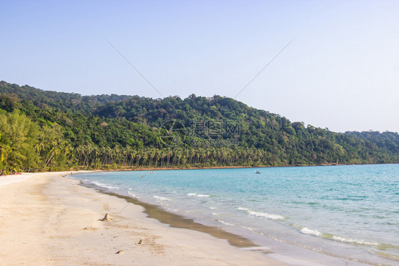 风景优美的夏天热带海洋景观图片