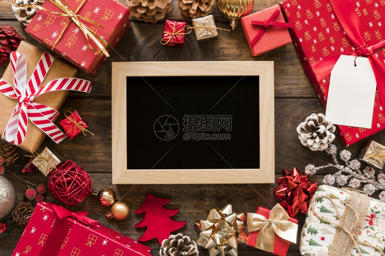 分辨率和优质的美丽照片相光框礼品盒装上圣诞节饰品高质量和清晰的漂亮照片概念高品质和清晰的照片概念质量和清晰的快乐丝带解析度图片