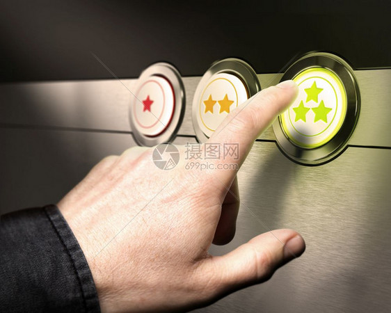 3个按钮从1到3个恒星手指按绿色的一号符即客户服务满意度或保留客户的用服务满意度或保持客户的服务满意度支持高的报告好图片