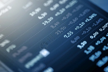 数据贸易LLED显示金融投资和经济趋势概念的证券交易市场或图股票市场或LED展示金融投资和经济趋势概念商业的图片