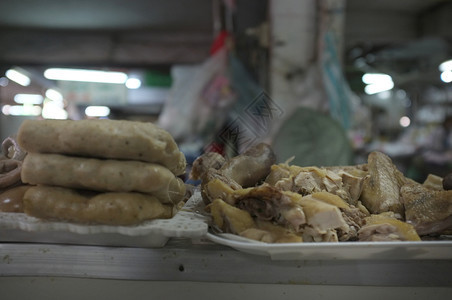 美味的吃可口Thailand的SakonNakhon泰国街头食物当地餐厅内泰国街面食品图片