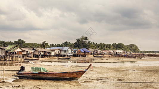 旅游泰国AndamanSeaShore渔村业图片