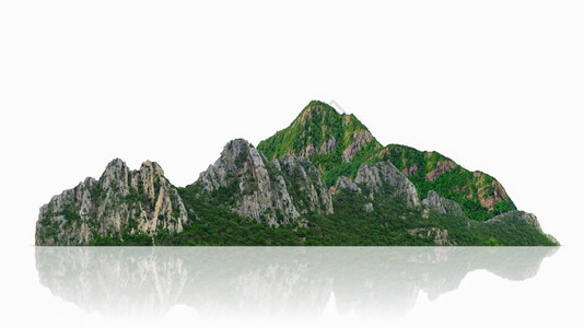 环境的风景优美山岛屿或白孤立的山区岛屿或有剪切路光相蒙合山区爬坡道图片
