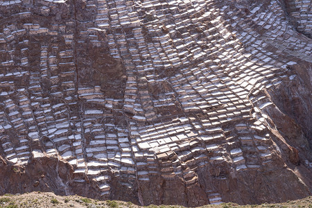 萨利纳斯盐水钠秘鲁圣谷马拉斯的盐矿梯田图片