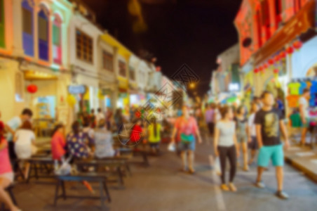 游客可以用来展示模糊节夜市场颜色闲暇步行图片
