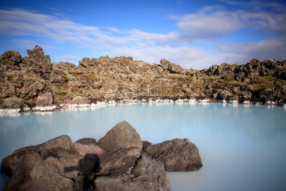 湖自然BlueLagoon地热温泉是冰岛最受访的景点之一泻湖图片