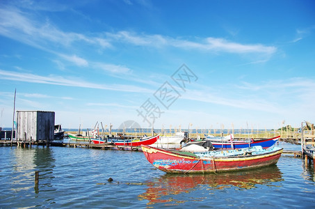 平静的画葡萄牙AlentejoCarrasqueira个体渔业码头海岸线图片