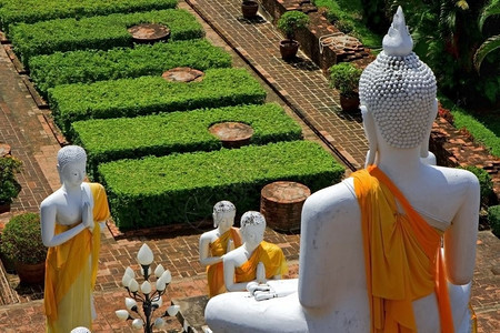 神社纪念碑泰国Ayutthaya的佛像泰国宗教文化图片