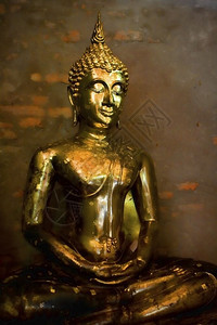 建筑学泰国Ayutthaya的佛像泰国宗教金的佛图片