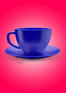 茶叶或咖啡模板的杯瓷3D插图用于早餐的现实主义孤立茶杯以模拟孤立的现实茶杯咖啡因或者店图片
