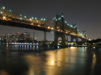 皇后波罗大桥纽约曼哈顿河罗斯福地标图片