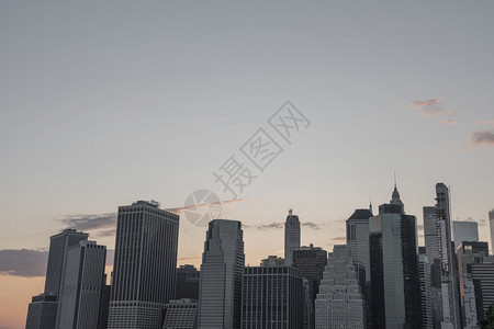 纽约新市金融区天际全景地标城市观图片