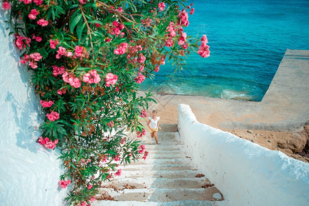 希腊米科诺斯岛传统希腊村庄的景观希腊欧洲目的地海岸旅行图片