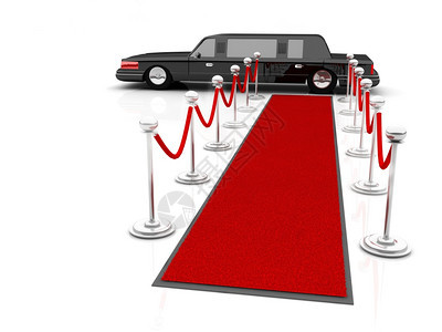 娱乐卡斯蒂略红色的显示一辆贵宾地毯配有等待的豪华轿车图片
