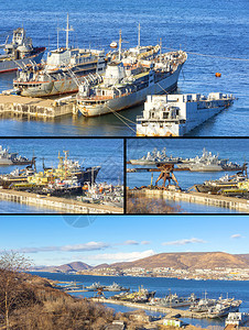 交货PetropavlovskKamchatsky港的一套军事和救援舰船大部分后勤背景图片
