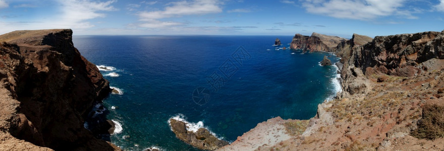 大西洋有岩石马德拉景观山边缘图片
