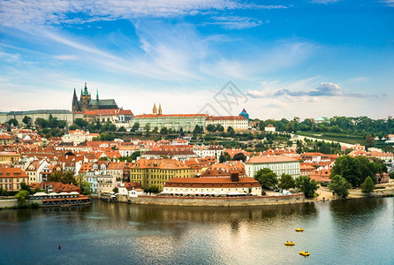 水旅游欧洲日落时的布拉格老城景象日落时的旧城景象图片