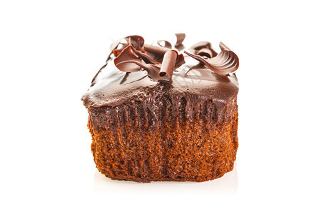 奢华不良含糖的片名巧克力蛋糕美味与Whizze孤立的背景相仿图片