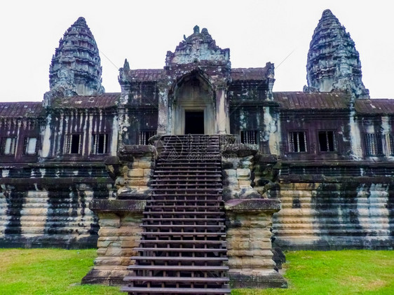 AngkorWat柬埔寨暹粒橙看历史图片