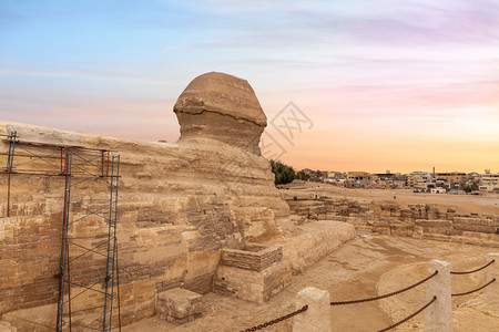墓伟大的斯芬克和吉萨开罗埃及的建筑伟大斯芬克和埃及开罗的吉扎标图片
