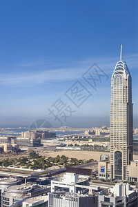 办公室酒店东迪拜酋长国的建筑迪拜市下城天梯和公路图片
