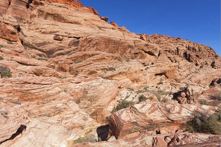 观察Mojave沙漠红岩峡谷的干地和红岩形成情况砂土地夏天图片