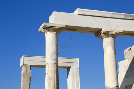 希腊纳克索岛德米特寺庙古老的神圣地标图片