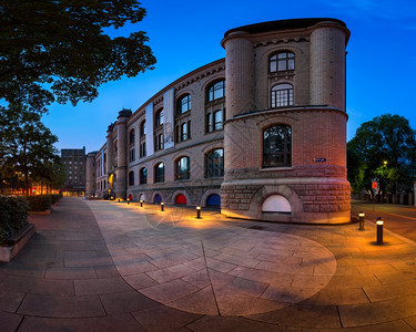 上午文化历史博物馆全景挪威奥斯陆上午市政发光的电图片
