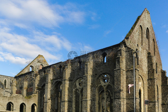 墙风景优美结石比利时VillersLaVille修道院图片