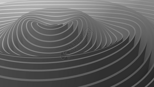 动态的波浪抽象3D渲染波动空间中的涟漪具有最大振幅震中的环波动明亮充满活力抽象背景线条图片