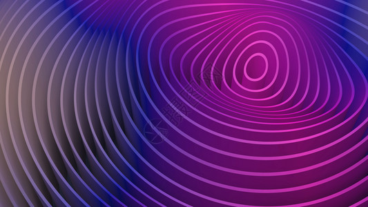 现代的网络紫色抽象波的3D渲染波动空间中的涟漪具有最大振幅震中的环波动明亮充满活力抽象背景图片