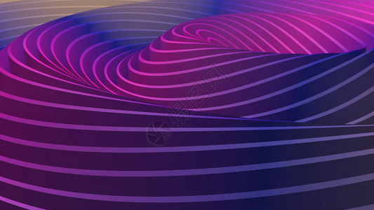 波浪状的抽象3D渲染波动空间中的涟漪具有最大振幅震中的环波动明亮充满活力抽象背景几何学海浪图片