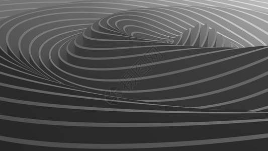 曲线抽象波的3D渲染波动空间中的涟漪具有最大振幅震中的环波动明亮充满活力抽象背景未来派弯曲图片