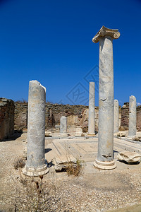 经典的博物馆废墟Delos岛是希腊重要考古遗址之一位于希腊图片