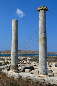 阿波罗Delos岛是希腊重要考古遗址之一位于希腊户外语图片
