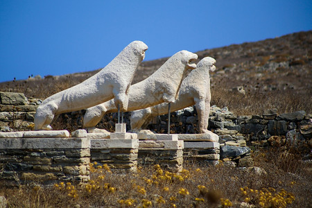 历史结石不朽的Delos岛是希腊重要考古遗址之一位于希腊图片